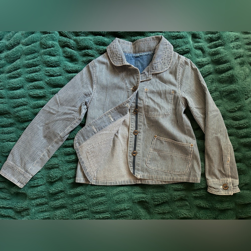 Striped Button-Up Jacket